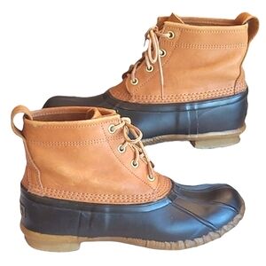 Cabela's Duck Boots Waterproof Lace Up Rain / Snow Ankle Booties Steel Shank 8